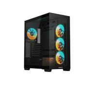 GIGABYTE C500 PANORAMIC STEALTH - Boîtier PC Midi Tower Noir, Verre Trempé, ATX/Mini-ATX/Mini-ITX, 3x120mm latéraux, USB 3.2 Gen 2, 2x3.5", 3x2.5"