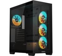 Gigabyte C500 PANORAMIC STEALTH - Mid tower - ATX - panneau latéral fenêtré (verre trempé) - pas d'alimentation (ATX) - noir - USB/Audio G