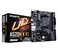 GIGABYTE Carte mère A520M K V2 - Prend en charge les processeurs AMD Ryzen série 5000 AM4, jusqu'à 5100MHz DDR4 (OC), PCIe Gen3 x4 M.2, LAN GbE, USB 3.2 Gen 1