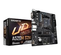 GIGABYTE Carte mère A520M S2H - Prend en charge les processeurs AMD Ryzen série 5000 AM4, VRM numérique pur 4+3 phases, jusqu'à 5100 MHz DDR4 (OC), PCIe 3.0 x4 M.2, LAN GbE, USB 3.2 Gen 1