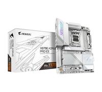GIGABYTE X870E AORUS PRO ICE Carte Mère - Prend en charge les processeurs AMD Ryzen 9000, 16+2+2 Phases VRM Digital, jusqu'à 8000MHz DDR5 (OC), 3xPCIe 5.0 + 1xPCIe 4.0, Wi-Fi 7, 2.5GbE LAN, USB 4