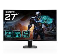 GIGABYTE GS27FC Moniteur de jeu incurvé 27" FHD - 1920 x 1080, 1500R, 180Hz, 1 ms, 250 cd/m², FreeSync Premium, HDR Ready, HDMI 2.0, DisplayPort 1.4