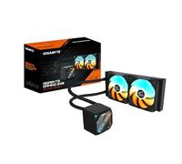 GigaByte Refroidisseur liquide CPU Gaming 240 - 2x120mm ARGB, emboîtement coulissant, LGA1851/AM5