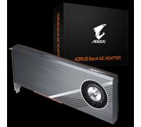 GIGABYTE GC-4XM2G4 AORUS Storage Gen4 AIC Adaptateur PCIe pour 4 SSD M.2 en RAID 0/1/10 (PCIe x16)