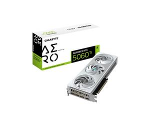 GIGABYTE GeForce RTX 5060 Ti AERO OC 8G : 8 Go GDDR7, 2647 MHz, PCIe 5.0, 3x DisplayPort, HDMI, WINDFORCE 3X, 135W, Référence GV-N506TAERO-OC-8GD