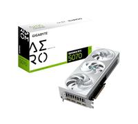 GIGABYTE GeForce RTX 5070 Aero OC 12G Carte Graphique, 12 Go 256 Bits GDDR7, PCIe 5.0, système de Refroidissement WINDFORCE, Carte vidéo GV-N5070AERO OC-12GD