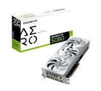 GIGABYTE GeForce RTX 5080 AERO OC SFF 16G Carte graphique - 16 Go GDDR7, 256 bits, PCI-E 5.0, 2730MHz Core Clock, 3 x DisplayPort, 1 x HDMI, GV-N5080AERO OC-16GD
