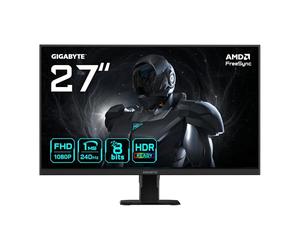 GIGABYTE GS27F2 Moniteur de Jeu 27" FHD - 1920 x 1080, 240Hz, 1ms, 300 CD/m², FreeSync, HDR Ready, HDMI 2.0, Displayport 1.4