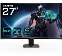 GIGABYTE GS27QC 27" Moniteur de jeu incurvé QHD - 2560 x 1440 (QHD), 165Hz, 1ms, 250 cd/m², FreeSync Premium, prêt pour HDR, HDMI 2.0, DisplayPort 1.4