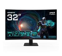 Gigabyte GS32QCA 31,5" Moniteur Gaming Incurvé QHD - 2560 x 1440, 180Hz, 1ms, 250 CD/m², FreeSync, HDR Ready, HDMI 2.0, DisplayPort 1.4