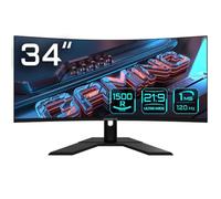 GIGABYTE GS34WQC Moniteur de jeu incurvé 34" WQHD - 3440 x 1440, 1500R, 300Hz, 1ms, 250 cd/m², FreeSync Premium, HDR Ready, HDMI 2.0, DisplayPort 1.4