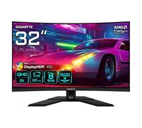 GIGABYTE M32QC Moniteur de jeu incurvé 31,5" QHD - 2560 x 1440, 1500R, 165Hz, 1ms, 350 cd/m², FreeSync Premium Pro, Display HDR400, HDMI 2.0, DisplayPort 1.2