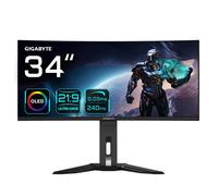 GIGABYTE Moniteur de jeu courbé OLED WQHD MO34WQC2 de 34" - 3440 x 1440, 240Hz, 0.03ms, KVM, 250 cd/m², FreeSync Premium Pro, DisplayHDR True Black 400, HDMI 2.1, Displayport 1.4