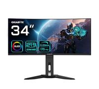 GIGABYTE Moniteur de jeu courbé OLED WQHD MO34WQC 34" - 3440 x 1440, 175Hz, 0.03ms, KVM, 250 cd/m², FreeSync Premium Pro, DisplayHDR True Black 400, HDMI 2.1, Displayport 1.4