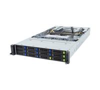 Gigabyte R283-S93-ABL1, RACK 2U, DP, 4/5Gen. Intel Xeon Scalable, 4x3.5/2.5"NVMe/SATA, 8x3.5/2.5"SATA, 2xGbE, Red.PSU, IPMI