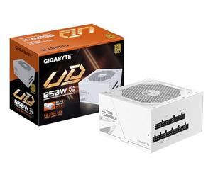 GIGABYTE UD850GM PG5 V2 Ice Unité d'alimentation PCIe Gen 5.1, 80 Plus Gold, Design entièrement modulaire, Ventilateur de 120 mm, Compatible ATX 3.1, Prise Britannique