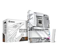 GIGABYTE X870 AORUS ELITE X3D ICE Carte Mère - Compatible avec processeurs AMD Ryzen 9000, VRM numérique 16+2+2 phases, jusqu'à 9000Hz DDR5 (OC), 2xPCIe 5.0 + 2xPCIe 4.0, Wi-Fi 7, LAN 2.5GbE, USB 4