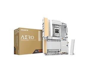 GIGABYTE X870E Aero X3D Wood AMD AM5, ATX, Prend en Charge Les processeurs AMD Ryzen 9000/8000/7000, DDR5, 16+2+2 Total Power Phase, 4X M.2, PCIe 5.0, USB4 Type-C, WIFI7, Dual 5 GbE LAN, 5 Ans de