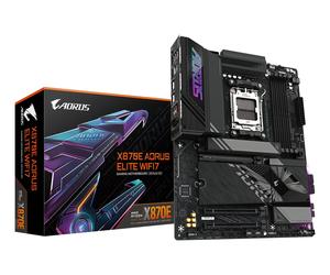 GIGABYTE X870E AORUS ELITE WIFI7 Carte Mère - Prend en charge les processeurs AMD Ryzen 9000, 16+2+2 phases VRM numérique, jusqu'à 8000Hz DDR5 (OC), 3xPCIe 5.0 + 1xPCIe 4.0, Wi-Fi 7, LAN 2,5GbE, USB 4