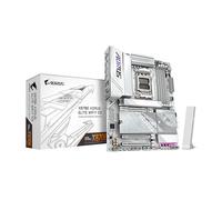 GIGABYTE X870E AORUS Elite WIFI7 Ice Carte mère AMD AM5 LGA 1718, ATX, DDR5, 4X M.2, PCIe 5.0, USB4, WIFI7, 2,5 GbE LAN, EZ-Loquet