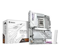 GIGABYTE X870E AORUS ELITE WIFI7 ICE Carte mère - Prend en charge les processeurs AMD Ryzen 9000, VRM numérique 16+2+2 phases, jusqu'à 8200 MHz DDR5 (O.C.), 3x PCIe 5.0 + 1x PCIe 4.0, Wi-Fi 7, LAN 2.5 GbE, USB 4