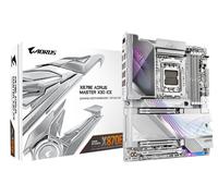 GIGABYTE X870E AORUS MASTER X3D ICE Carte Mère - Prend en charge les processeurs AMD Ryzen 9000, VRM numérique 18+2+2 phases, jusqu'à 9000 Hz DDR5 (OC), 2 x PCIe 5.0 + 3 x PCIe 4.0, Wi-Fi 7, LAN 10 Gb