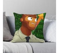 Gigachad Benjamin Bloons Btd6 Taie d'oreiller carrée en polyester et lin Motif velours Fermeture éclair Housse de coussin décorative pour voiture