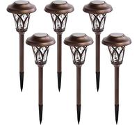 GIGALUMI Lampe Solaire Extérieur puissante, 6 pcs IP44 Lampe LED Solaire Jardin, Eclairage pour chemin, pelouse, Patio et Cour …