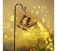 GIGALUMI Lampes Solaires pour Arrosoir et Jardin en Plein Air - Lanterne Solaire en Métal Étanche avec Support - Décoration d'Ornements pour Chemin de Pelouse