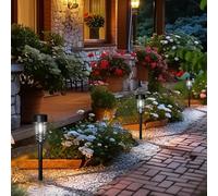 GIGALUMI Lot de 8 lampes solaires d'extérieur étanches à énergie solaire pour chemin, patio, allée (blanc froid)