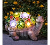 GIGALUMI Statuettes solaires de Jardin de 29,8 cm en Forme de Tortue pour décoration de Jardin extérieur, décorations de Cour, Cadeaux de Pendaison de crémaillère pour Maman, Femme pour la fête des
