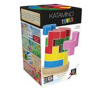 GIGAMIC, Katamino Tower - Jeu Familial en Bois - 1 à 2 Joueurs - À partir de 6 Ans et Plus - 15 Minutes - Allemand - Multilingue