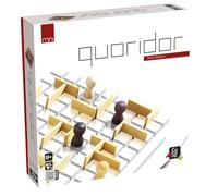 GIGAMIC - Quoridor Mini - Jeux de société - Jeu de stratégie bois dès 8 ans - Jeu de réflexion enfant, famille et amis - De 2 à 4 joueurs - Jeu Rapide 10 Min - Format voyage - Version Française - GDQO