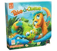 Gigamic - Tete A Queue - Jeu Enfant - A partir de 4 Ans - Créé Ton Serpent en assemblant tes tuiles en Mousse - pour des Parties Courtes de 15 Minutes