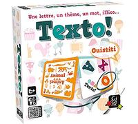 GIGAMIC - Texto - Jeux de société - Jeu de rapidité et vocabulaire dès 6 ans - Jeu d'ambiance pour enfant, famille et amis - De 2 à 6 joueurs - Jeu Rapide 10 Min - Version Française - JFTE