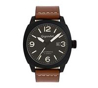 Gigandet Red Baron II Herren Automatik Fliegeruhr - Armbanduhr mit analoger Anzeige - 100m/10atm Wasserdicht mit Datumsanzeige, braunem Lederarmband und grauem Zifferblatt - G9-005