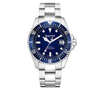 Gigandet Sea Ground® Montre Homme Automatique Plongée Analogique Bleu Argent G2-009