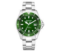 Gigandet Sea Ground Vintage Montre Plongée Homme Automatique Analogique Vert Argent G2-008