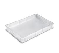 Giganplast - Caisse à pâtons blanche + couvercle, modèle service, dimensions 30 cm x 40 cm x 10 cm