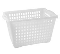 GIGANPLAST Panier à Linge Ajouré, Plastique, Blanc