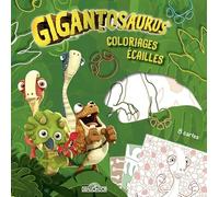 Gigantosaurus - Coloriages écailles - Pochette de 8 tableaux en relief - Dès 3 ans