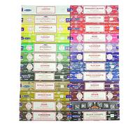Gigapack 1 an d'Encens Qualité +++. Assortiment 24 parfums / 360 bâtons. Marque Satya