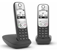 Gigaset 289365 Téléphone sans fil A690 Duo avec identification de l'appelant, noir