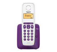 Gigaset A130 Téléphone sans Fil DECT/GAP Ecran Blanc/Prune