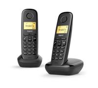Gigaset A170 Duo Téléphone analog/dect Identification de l'appelant Noir