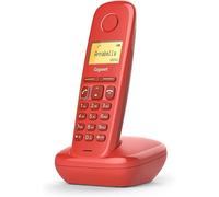 Téléphone fixe sans fil A170 rouge 50 numéros agenda / 10 tons