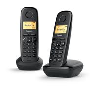Gigaset A170DUOBLACK 2 X Téléphone sans Fils 1.5 " MEM.50NUM. Simil Cuir Plus