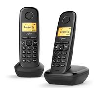 Téléphone sans fil GIGASET A270 Duo Noir - ID d'appelant, Répertoire 80 noms, Mains libres, Ecran LCD monochrome