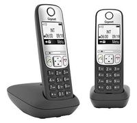 Gigaset A690 Duo Téléphone analogique Identification de l'appelant Noir, Argent