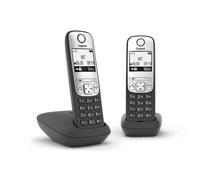 Gigaset A690 Duo Téléphone analogique Identification de l'appelant Noir, Argent